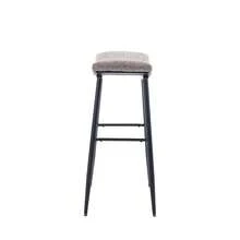 Linen Dining Chairs, Multifunctional Counter Height Bar Stools Without Back, Metal Legs, Upholstered Dining Chairs, Kitchen Breakfast Bar Stools With Footrest For Kitchen Dining Room(Coffee, Set Of 8) - Cà phê - Xem 5