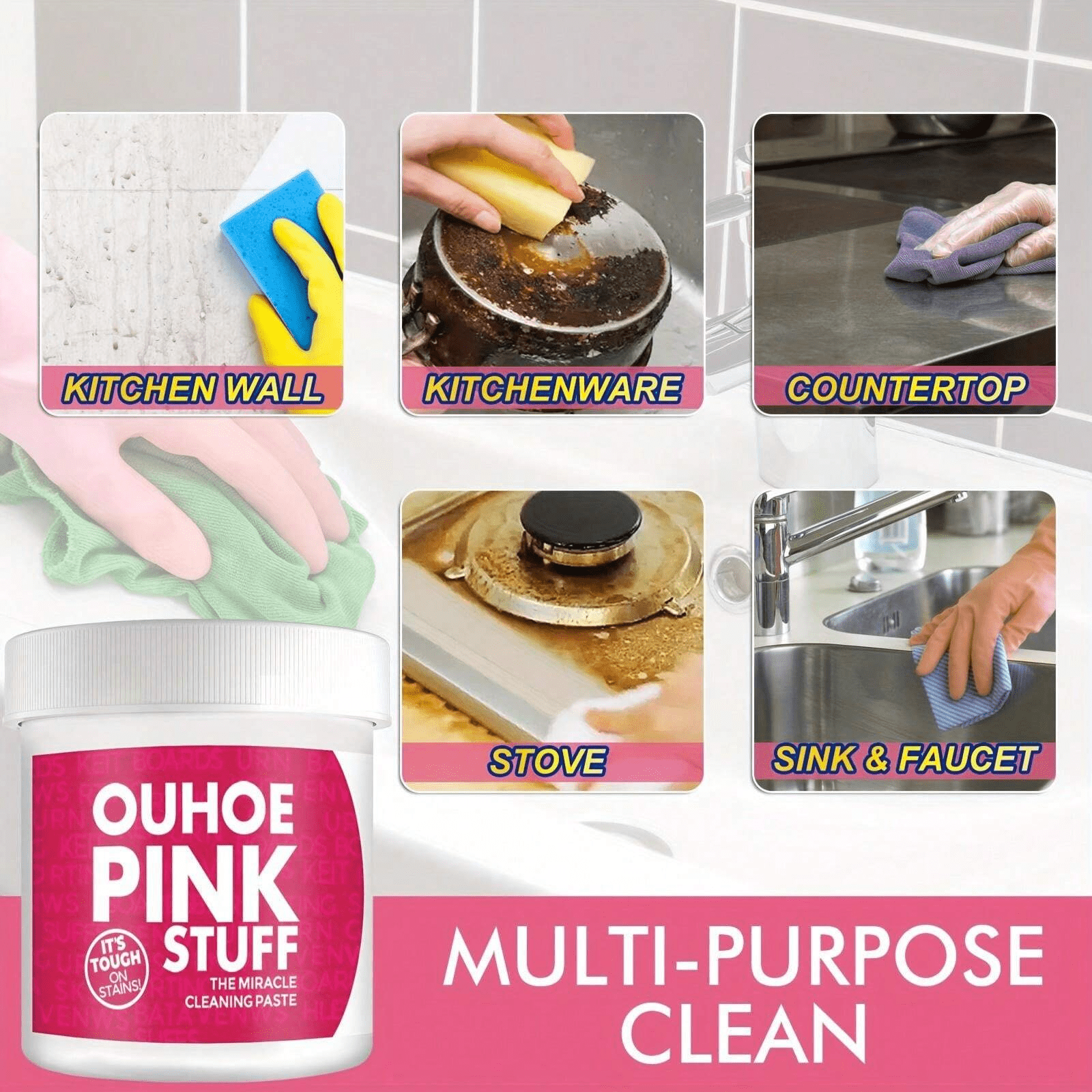 MultiPurpose Cleaning Paste For Home, Mildly Removes Heavy Oil Stains