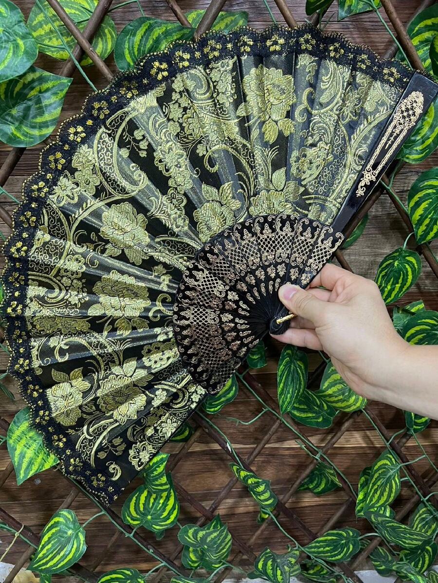 Hand Fans - Black - View 1