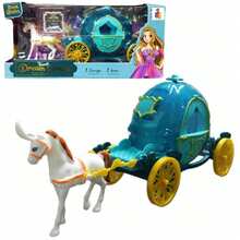 Carruaje Muñecas Princesas De Juguete Dream Garden 23x10cm - Rosa - Ver 1