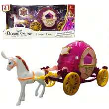 Carruaje Muñecas Princesas De Juguete Dream Garden 23x10cm - Rosa - Ver 2