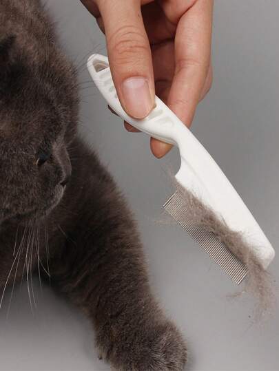 2-In-1 Pet Flea And Tick Comb, Stainless Steel Dog And Cat Grooming Comb, Pet Hair And Tear Stain Comb - Grooming Tool For Dogs And Cats - Easily Clean Eyes And Remove Tear Stains, Cat Toys, Dog Toys, Hair Removal For Small, Medium And Large Pets Tools, Cat Hair Removal Brushes, Dog Hair Removal Tools, Pet Grooming Supplies