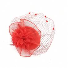 歐美風格的原創新娘網狀帽,马术比赛,鸡尾酒派对,舞會配件羽毛首饰,優雅 - 羽毛頭飾 - 查看 7