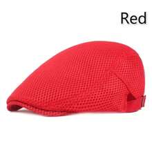 Vintage 8 Colors Men Cabbie Flat Cap Breathable Mesh Summer Hat Adjustable Newsboy Beret Ivy Cap - 56-61cm - View 10