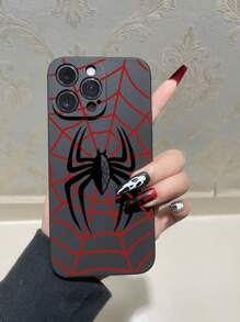 1pc Black Spider Web Design Shockproof Soft Phone Case Compatible With IPhone, Compatible With Huawei, Honor, Compatible With Xiaomi, Compatible With Redmi, Compatible With Oneplus, Compatible With Pixel, Compatible With Samsung,International Version, Not The Domestic Version - Black - View 4