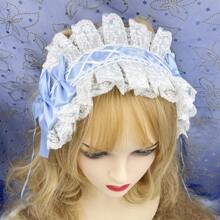 1 件女士多色蝴蝶结装饰头带，洛丽塔巴洛克少女风格，适合日常使用、角色扮演、外出、万圣节百搭发饰 - 彩色 - 查看 6