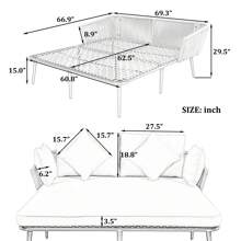 Nestfair Outdoor Patio Daybed With Washable Cushions