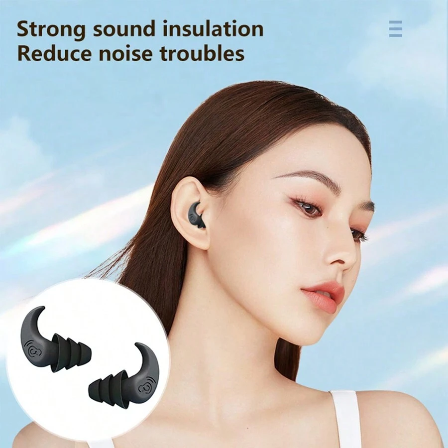 1 paio Tappo auricolare rumore silicone per notte , antirumore