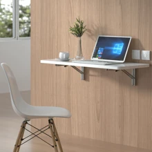 2pcs Heavy Duty Folding Shelf: 90° Decorative Table With Adjustable Angle &  Metal Wall Storage Bracket