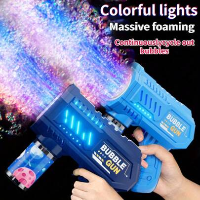 自动电动加特林泡泡枪机泡泡相机泡泡制造机儿童玩具（不含泡泡水和电池）（CE 认证）泡泡简单、电动泡泡、男孩枪、泡泡枪、泡泡、泡泡机、儿童泡泡、儿童枪、泡泡枪、泡泡枪、泡泡机、泡泡