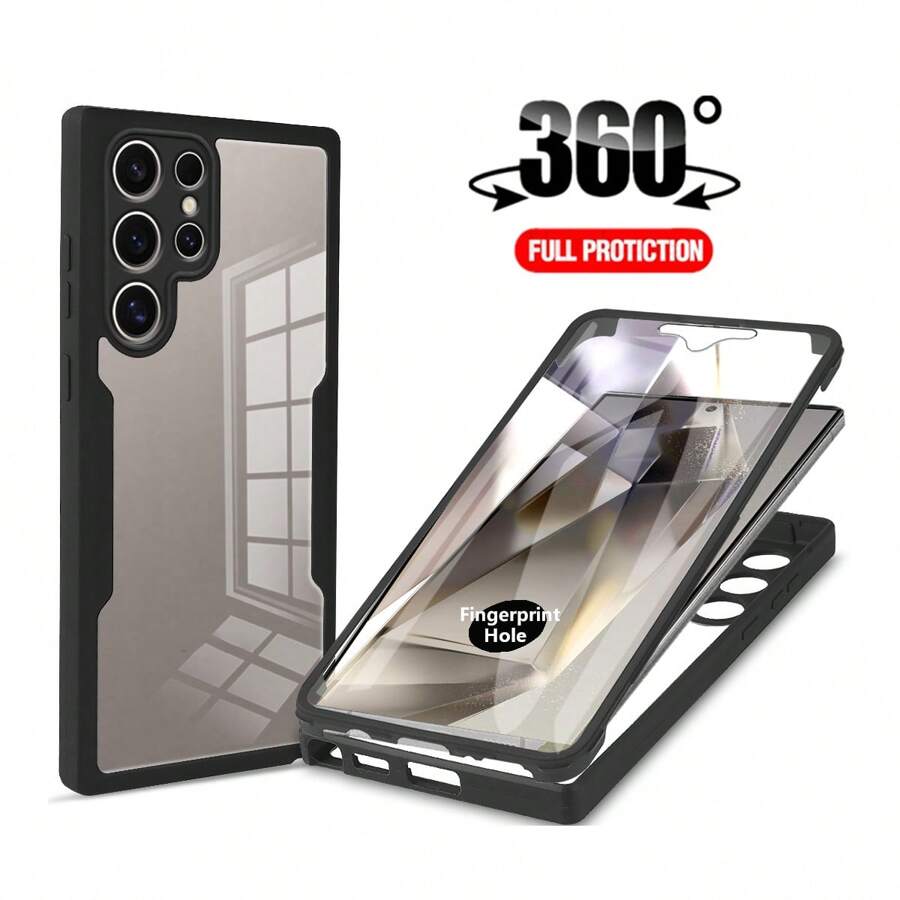 Funda de teléfono de 360 grados con protección de pantalla de doble cara compatible con Samsung Galaxy S24 Ultra S21 S23 FE S22 S23 Ultra S24 Plus A04E A15 A35 A55 A05 A05S A24 A34 A54 A14 A04S A23 A13 A12 A22 A32 A33 A53 A52 A52S 5G Cubierta de doble capa con protección de cámara Instalación sencilla Vidrio templado resistente a arañazos y roturas Protector de pantalla ultra definición Regalo para cumpleaños/Pascua/Día del Presidente/Navidad/Familia/Amigos/Novio/Novia