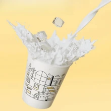 [1 Pack/50 Cups]Dual Gun Cups Large Size Leak-Proof Thickened Coffee, Soy Milk Paper Cup For Home And Office,