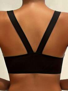 Yoga Front-Clasp Wireless Seamless Bra With Latex Material Breathable And Simple Seamless Bra Wireless For Exercise And Sexy Coverage, Lingerie