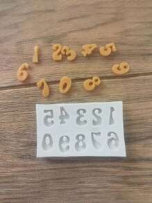 3D 矽膠字母與數字模具，適用於 DIY 裝飾與烘焙，完美適合數字、字母與糖霜，廚房工具與配件 - 灰色 - 查看 7