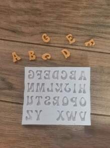 3D 矽膠字母與數字模具，適用於 DIY 裝飾與烘焙，完美適合數字、字母與糖霜，廚房工具與配件 - 灰色 - 查看 5