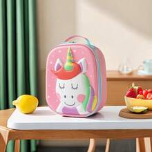 1 Miếng Nhẹ Có thể mang đi Túi tote Vỏ cứng Dễ thương Trường học Dã ngoại Túi Hộp cơm trưa - Hồng - Xem 8