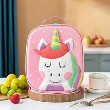 1 Miếng Nhẹ Có thể mang đi Túi tote Vỏ cứng Dễ thương Trường học Dã ngoại Túi Hộp cơm trưa - Hồng - Xem 1