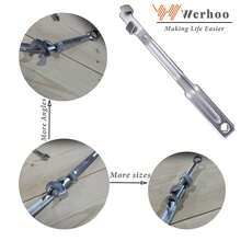 Wrench Extender Universal Wrench Extender Tool Torque Wrench Extension Wrench Extender Tool - Silver - View 4