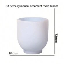 1 Miếng DIY Keo dính Khuôn Ba chiều Một nửa Trụ Vật trang trí Khuôn silicon Nhà  Phụ kiện Đồ trang trí - trắng - Xem 17