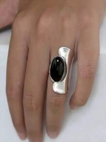 1pc Women's Fashionable Wide Band Ring With Unique Bohemian Style Design, Great For Anniversary, Birthday, Party, Evening Party Gift