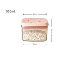 Sealed Jar Push Type High-End Candy Cereal Jar Household Coffee Bean Storage Jar Sugar And Creamer Storage Container - Pink - View 9