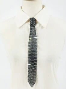 1 chiếc vòng cổ choker kiểu Pháp đính đá lấp lánh thời trang dành cho nữ, lý tưởng cho các bữa tiệc, ngày lễ, tiệc chiêu đãi, lễ hội, quà tặng và tiệc phù hợp, phụ kiện Giáng sinh cho trường học dành cho nữ - màu đen - Xem 15