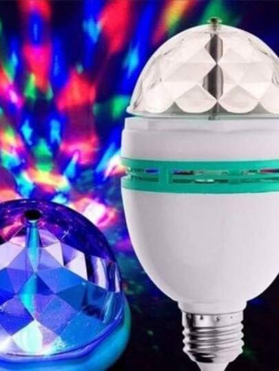 Lâmpada Festa Globo Colorida Rotativa Giratória