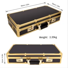 1個美髮工具包,燒鋁合金美妝箱,適用於沙龍,多功能便攜式美容箱,帶剪刀收納格 - 彩色 - 查看 8