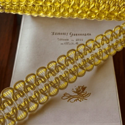 Fita Galão Passamanaria Gal-80 Dourado Larg.3,0cm Comp: 5mts Decoração Artesanato