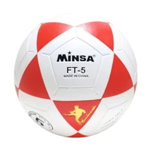 Standard Size Triangle Patch Pu Adult Training & Match Soccer Ball - Red and White - View 1