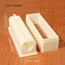 1 Set Sushi Mold Tools Kit, 3pcs Rice Roll Mold, Seaweed Roll Making Tools, Including Round, Heart, Square Sushi Mold