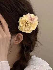 Kẹp tóc hình con bướm nhiều màu phong cách Boho 1 chiếc dành cho nữ, Hoa trà, Hoa mẫu đơn, Mũ cổ tích cho phong cách ngọt ngào, đi nghỉ mát - Nhiều màu - Xem 8