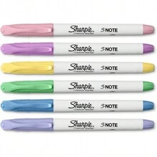 SHARPIE S-Note Creative Markers Highlighters Chisel Tip 6 Count - Multicolor - View 3
