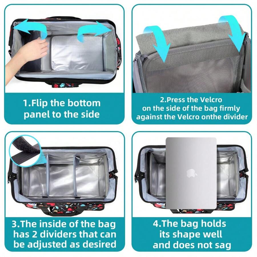 Rolling Medical Bag With Detachable Trolley, Travel Duffle Bag, Rolling
