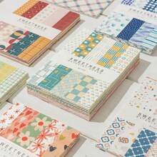 50 Piezas / Set Papel De Scrapbooking Con Diseño Minimalista De La Colección Sweet Station - Multicolor - Ver 4