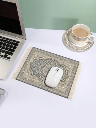 Alfombrilla de ratón hecha a mano - Alfombra vintage de goma para decoración de mesa de oficina en el hogar. Alfombrilla de ratón para escritorio, accesorios de oficina, suministros de oficina, accesorios de escritorio, alfombrilla de ratón para escritorio