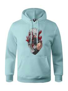Men Hoodies - 淺藍色 - 查看 1