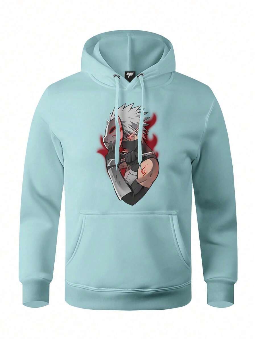 Men Hoodies - 淺藍色 - 查看 1