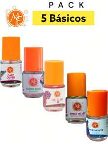 Pack 5 Basicos Esmaltes  McNails Aplicacion de uñas - Naranja - Ver 4