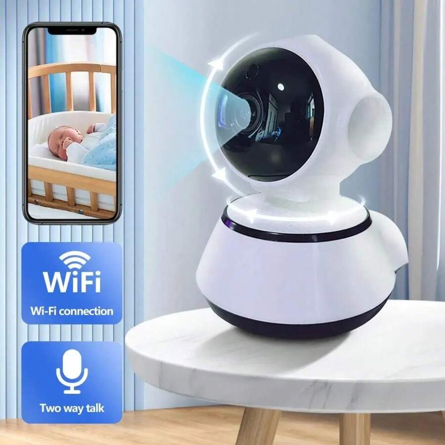 Wifi 1080p Hd雲安全攝影機,智能家居,隨時隨地查看,可雙向對講,室內監視攝影機