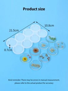 1 Pc Round Pendants Resin Mold Diy Crystal Epoxy Earring Charms Silicone Mold For Jewelry Making Keychain Tag Casting