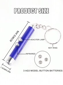 1pc Random Portable Laser Pen Cat Lover And Cat Mom Love Toy, Cat/Dog Lover Gift And Dog/Cat Mom Love Pet Training Toy, Interactive Toy For Cat Lover And Cat Mom Loves - Multicolor - View 5