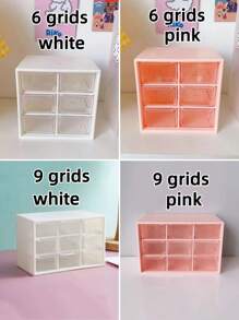 1 Peça Organizador de Joias com Nove Divisórias, Caixa de Armazenamento de Mesa Mini, Caixa de Armazenamento de Anéis e Brincos com Gavetas Multicamadas, Caixa de Armazenamento de Materiais de Escritório Pequenos, Dia dos Namorados Volta às Aulas