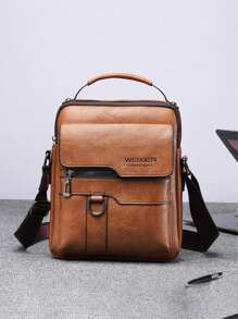 Túi đeo chéo nam kiểu cổ điển - Túi xách tay công sở thường ngày, quà tặng Ngày của Cha/Kỷ niệm (Màu dây đeo vai ngẫu nhiên) (Kiểu dáng ngẫu nhiên) Túi đeo vai kiểu cổ điển - Nhiều màu - Xem 6