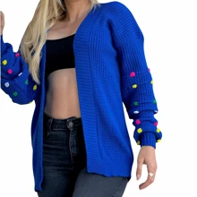 Women Cardigans - Royal Blue - View 1