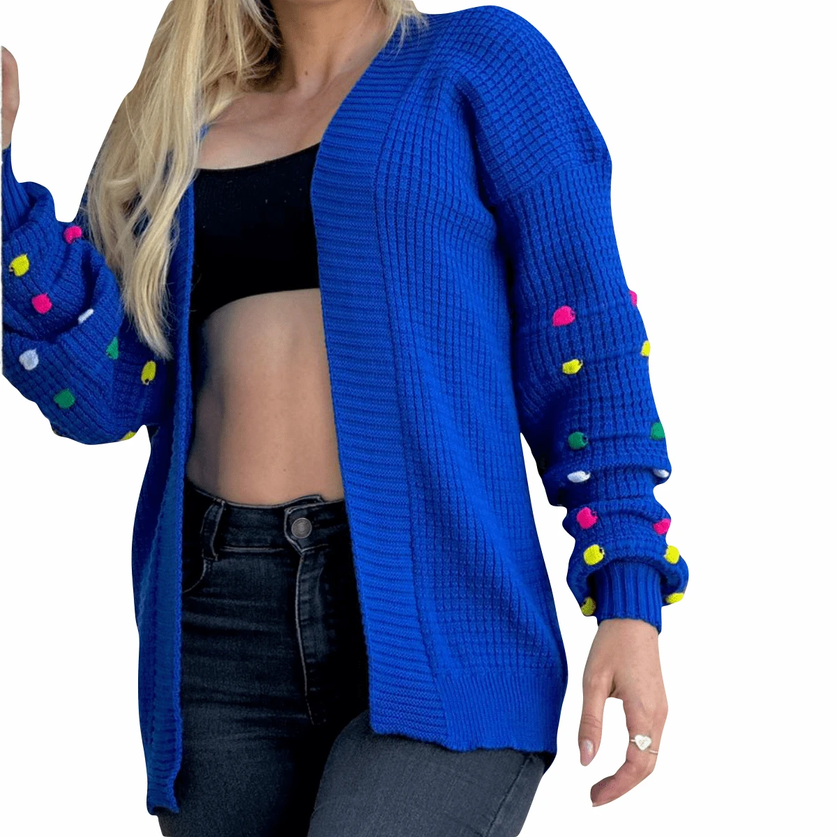 Women Cardigans - Royal Blue - View 1