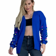 Women Cardigans - Royal Blue - View 3