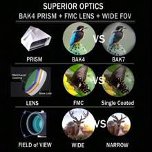 180x100 HD High Definition Zoom Powerful Binoculars Day/Low Night Optics Hunting & Case Travel Night Vision - Black - View 2
