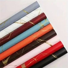 5 Stücke/10 Stücke/20 Stücke marmorierte wasserfeste Geschenkpapiere für Blumenarrangements, Bettwäsche, Geschenkverpackung, Muttertagsdekoration, Partyzubehör, wasserdichtes Blumenpackpapier, Rückkehr zur Schule, Valentinstag