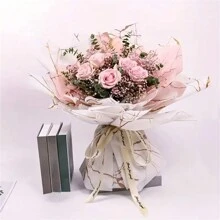 5 Stücke/10 Stücke/20 Stücke marmorierte wasserfeste Geschenkpapiere für Blumenarrangements, Bettwäsche, Geschenkverpackung, Muttertagsdekoration, Partyzubehör, wasserdichtes Blumenpackpapier, Rückkehr zur Schule, Valentinstag